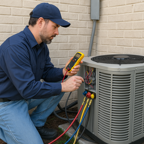 ac maintenance by a tech