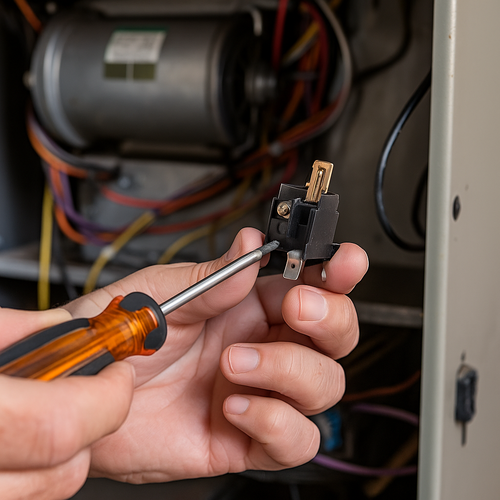 hvac relay switch being replaced for a furnace